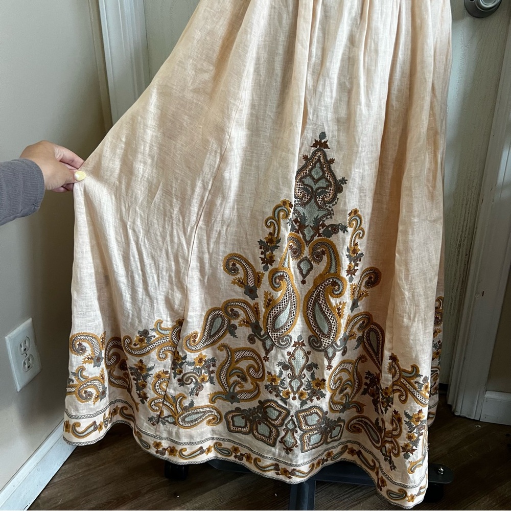 NWT Zimmermann Devi Embroidered Linen Midi Dress - Picture 14 of 16